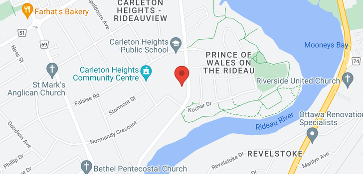 map of 1700 PRINCE OF WALES DRIVE